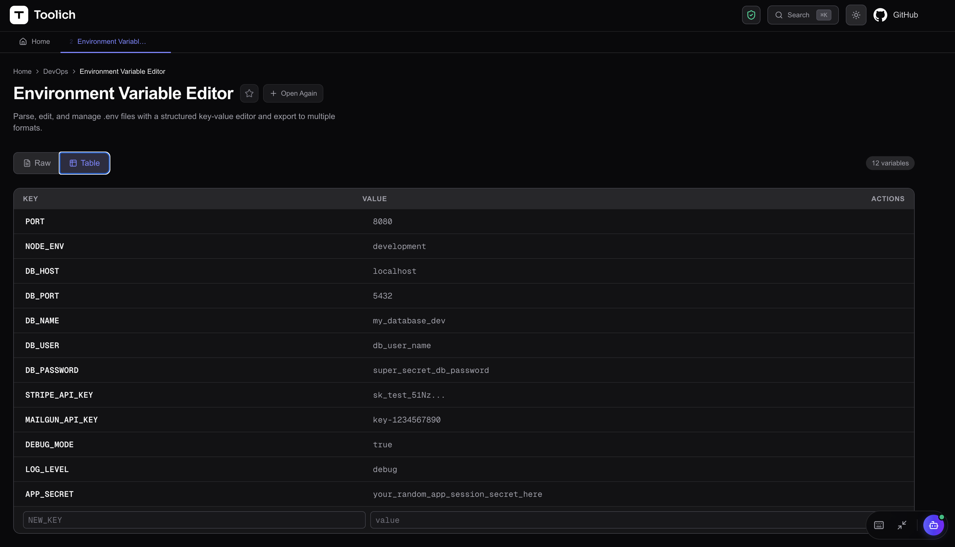 Secure Environment Variables Editor — Format and Standardize .env Files