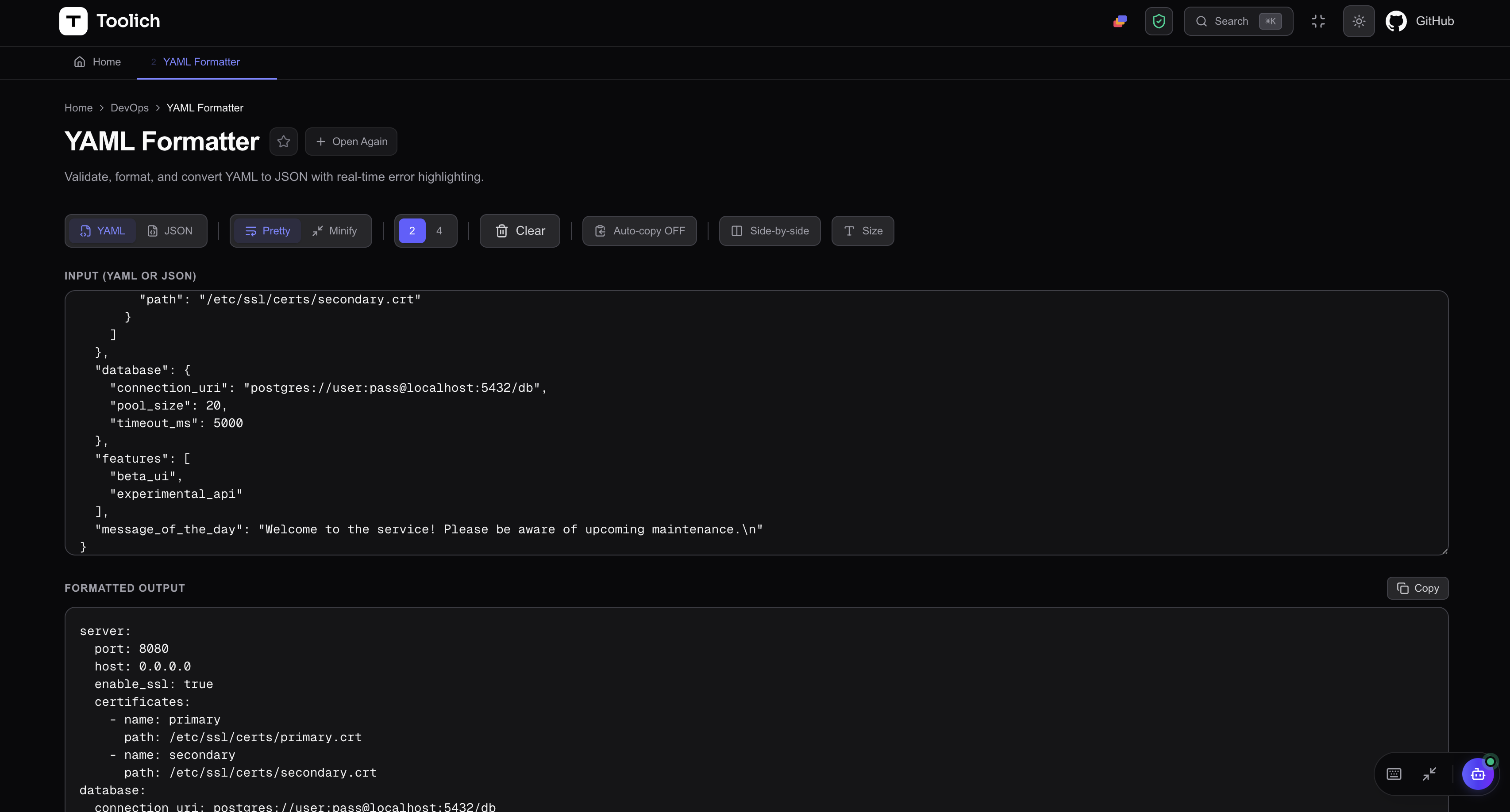 How to Validate, Format, and Convert YAML to JSON Instantly